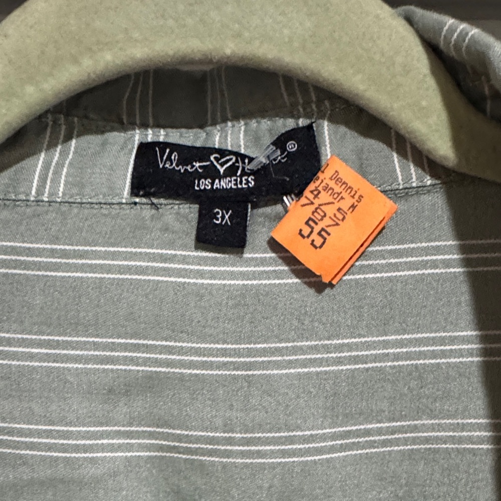 Cato Olive Striped Shirt Dress - Picture 4 of 5